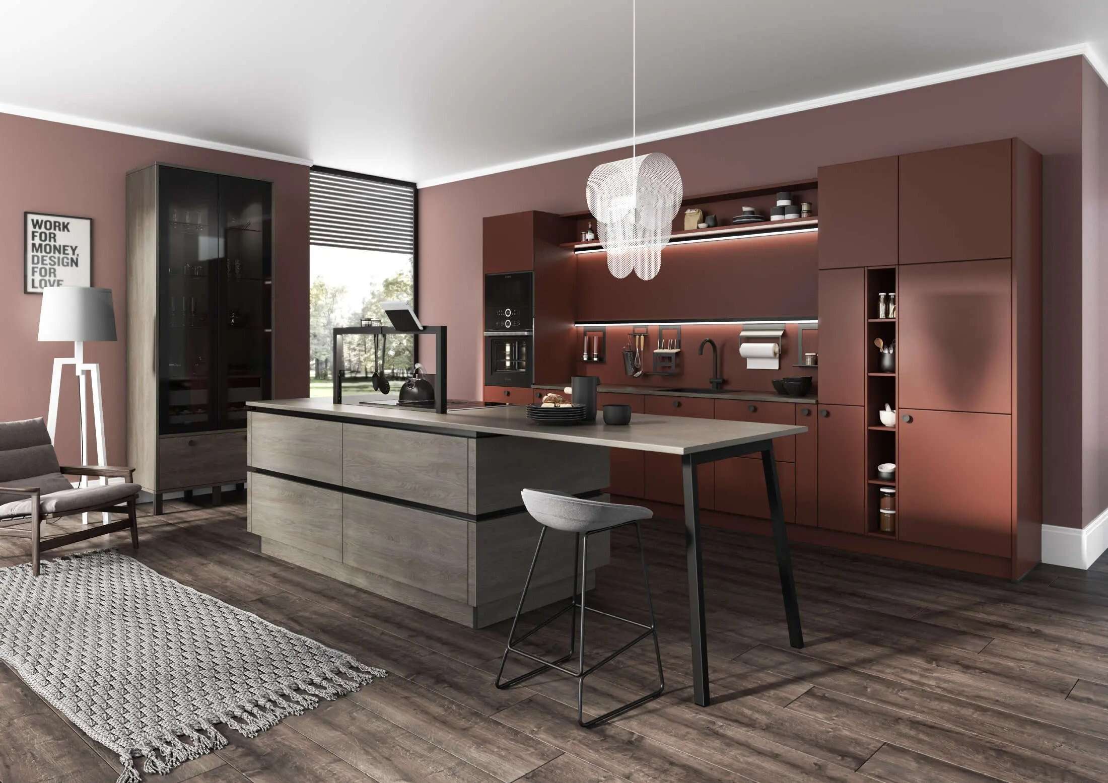 Rote Küche von Bauformat